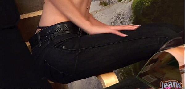  Petite Alex teasing hard in tight skinny jeans